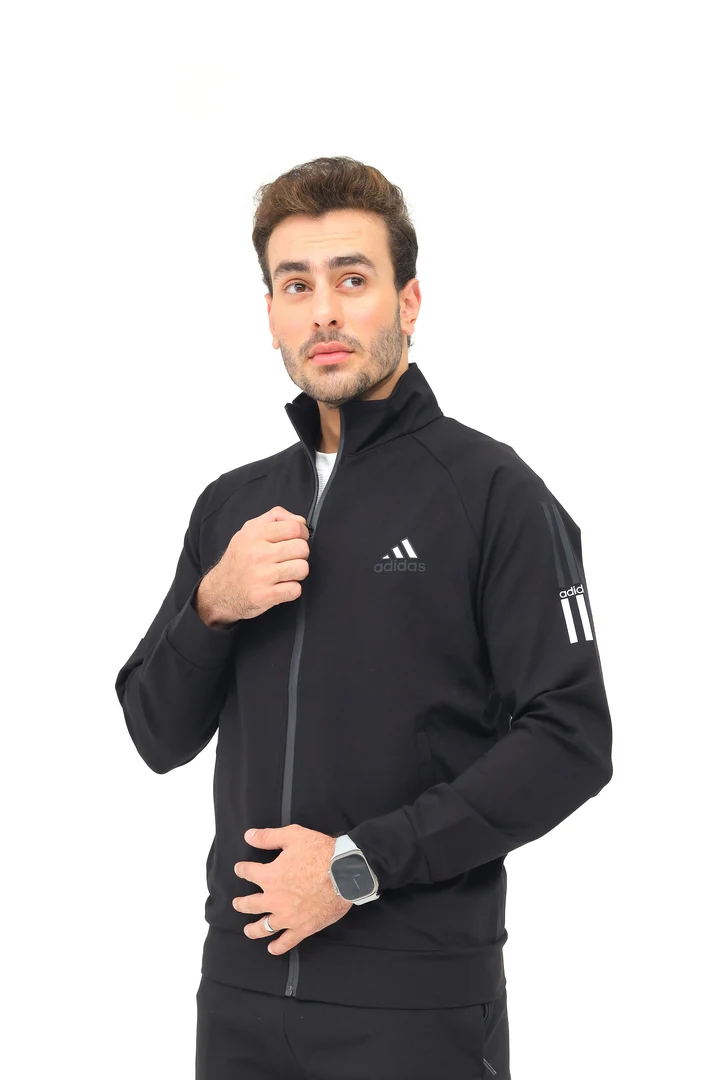 Adidas black premium stretch tracksuit - Image 2